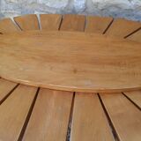 Vintage daisy shaped wooden coffee table