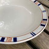 Plat de service Orval bleu Longwy