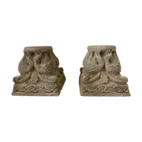 Pair of stone columns of the eighteenth century
