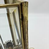 Applique deux feux en laiton et verre