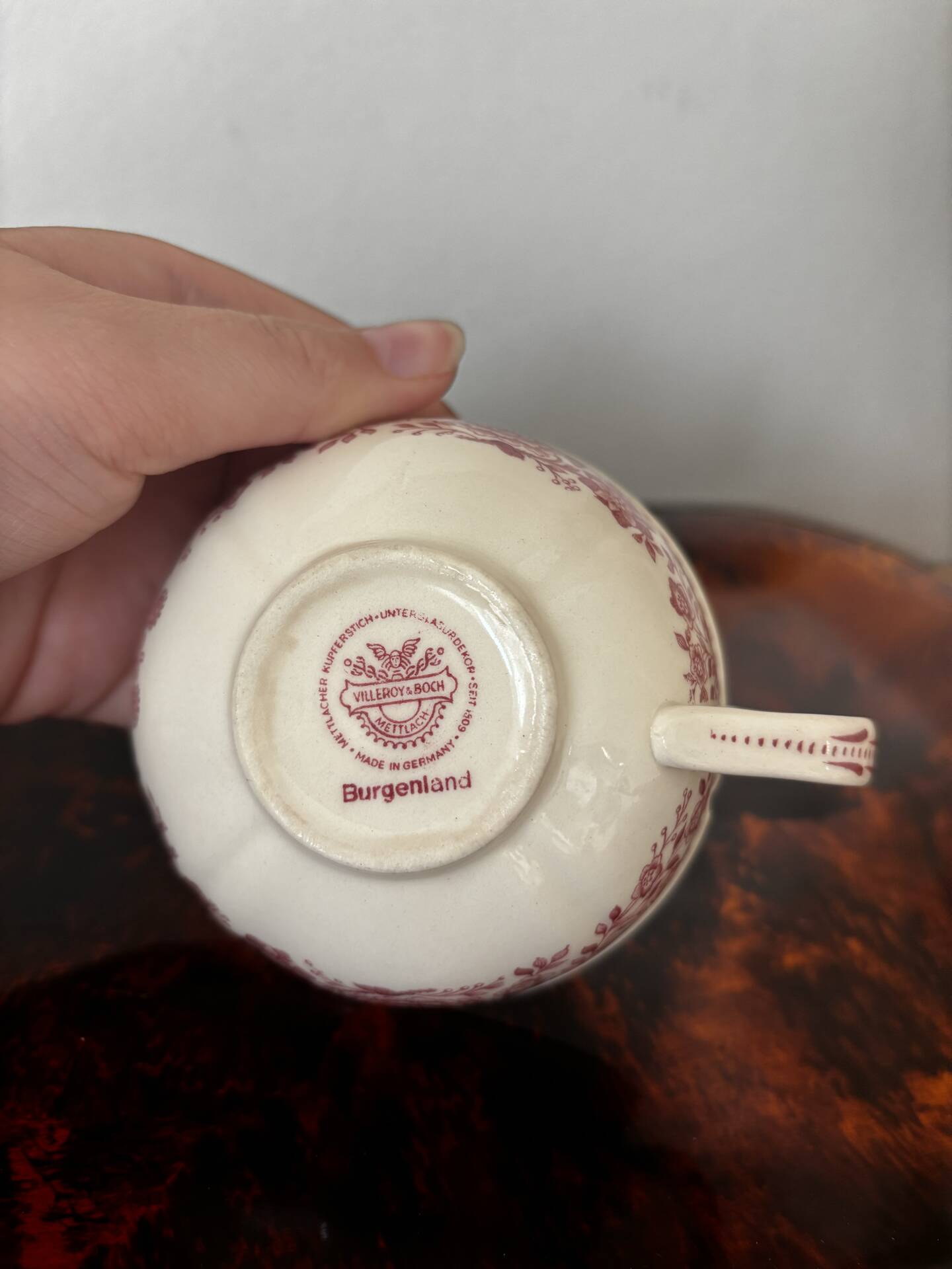Tasse et soucoupe Burgenland Villeroy et Boch bordeaux
