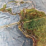 Globe in relief 70s