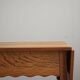 Danish folding table from the mid-century with a drawer in oak, Henning Kjærnulf, 1960s.