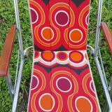 Pair of vintage folding camping chairs 70s