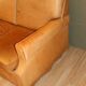 havana leather club-style sofa from the 1970s