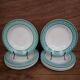 Lot de 6 Assiettes creuses KIFO L'Amandinoise décor feuilles vertes