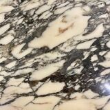 Table low marble and chrome 1970s