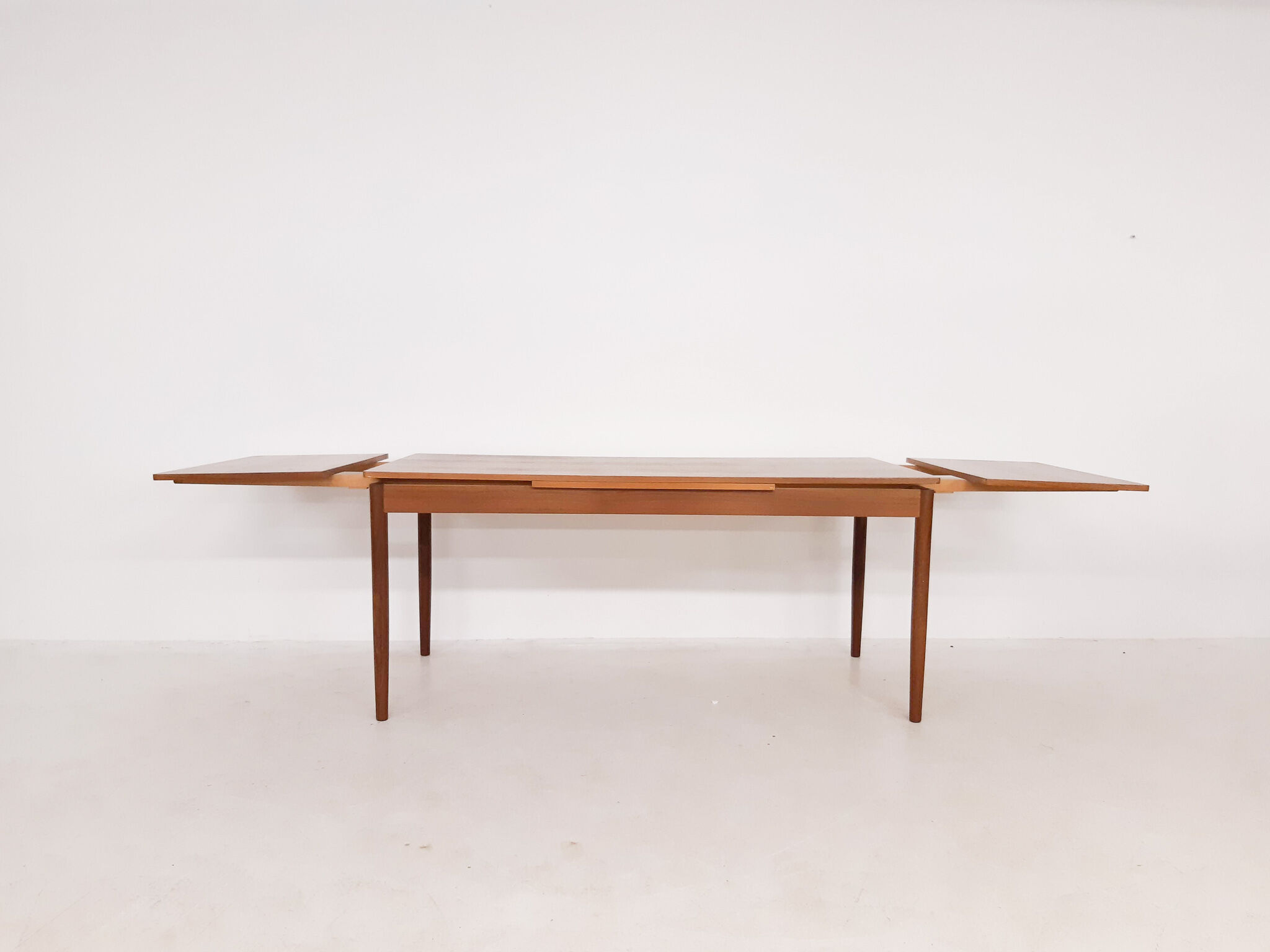 Teak extendable dining table, The Netherlands 1950's