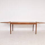 Teak extendable dining table, The Netherlands 1950's
