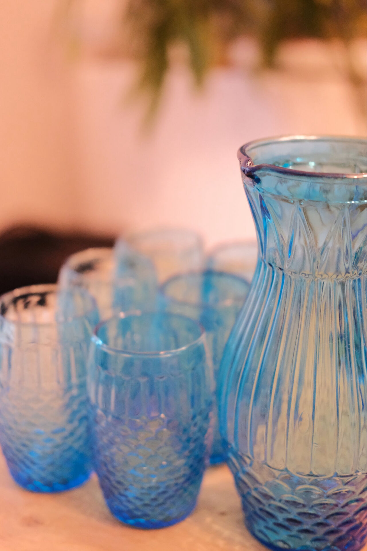 Service à orangeade vintage italien verres et carafe
