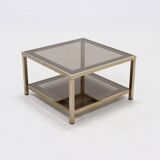 Table basse Belgo Chrom plaquée or 23 carats 1970