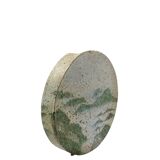 Pierre Devie, Mid-century modern green ceramic solifleur vase, France 1980