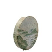 Pierre Devie, Mid-century modern green ceramic solifleur vase, France 1980