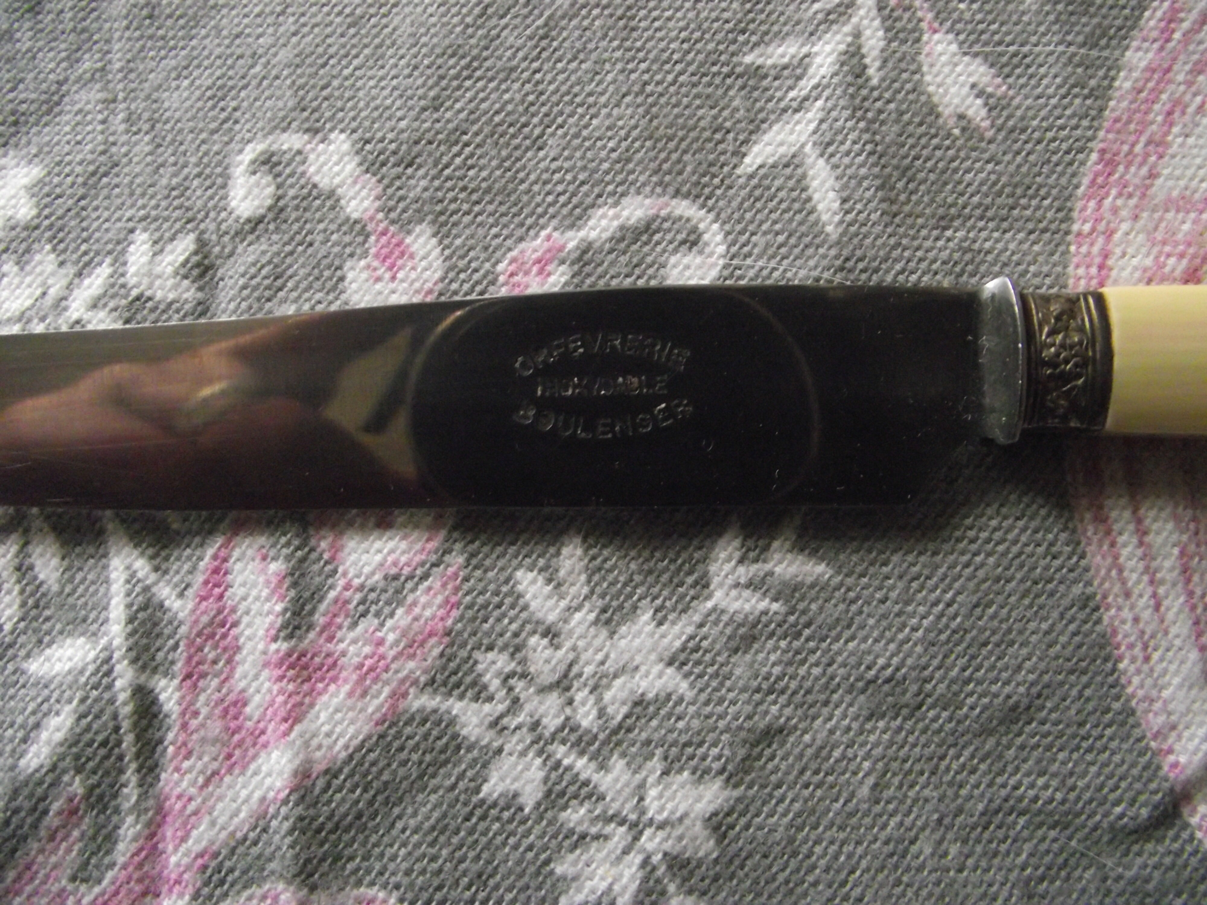Set of 10 dessert knives or silver cheese from Boulenger.