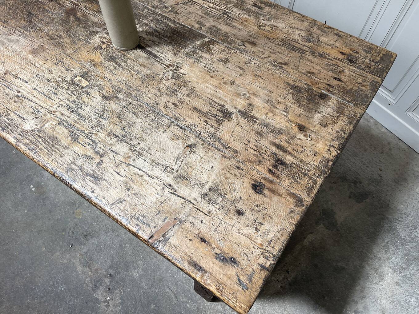 Table de ferme 1900 en chêne "Ruoms"