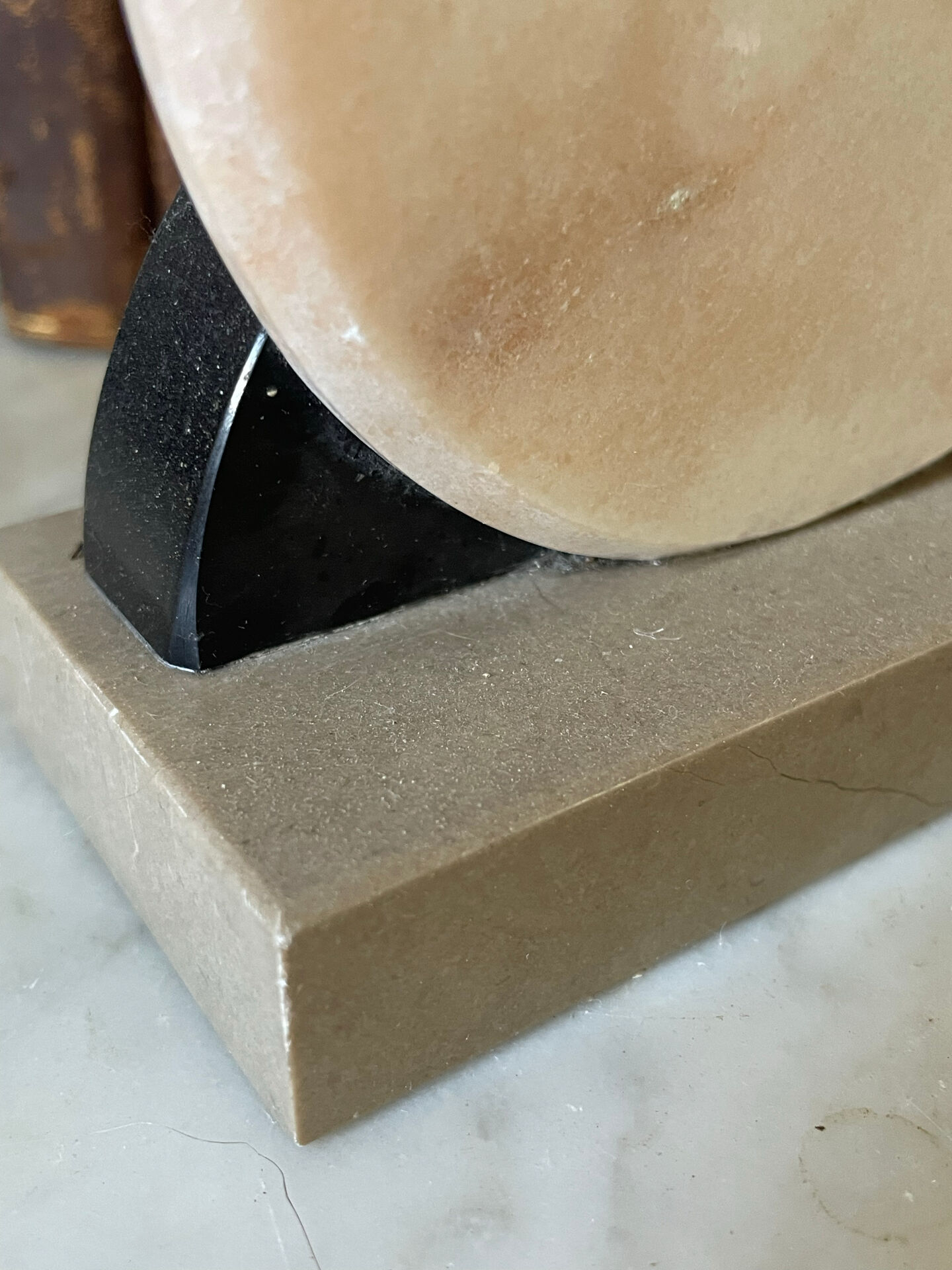 Pair of Art Deco marble and onyx bookends