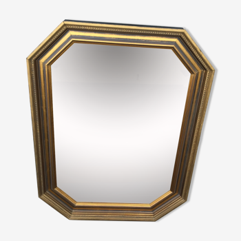 Miroir en bois doré 82 x 62 cm