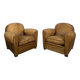 Paire de fauteuils club, années 30