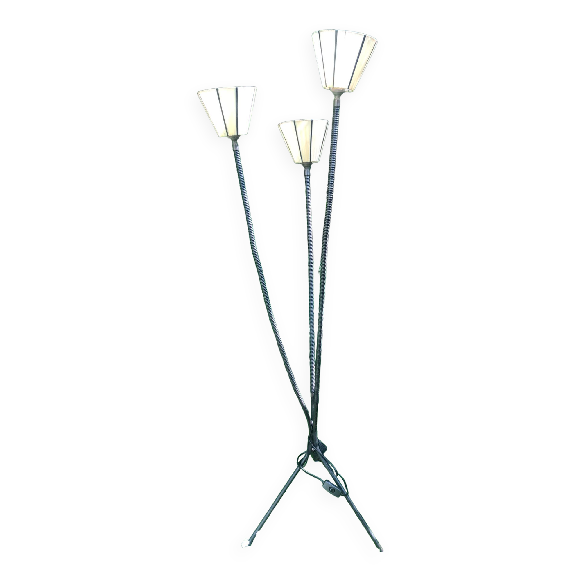 Floor lamp 3 arms scoubidou vintage 50s/60s