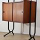 Vintage modular bookcase in wood and metal, Italy, 1960