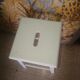 Tabouret en bois blanc 1950