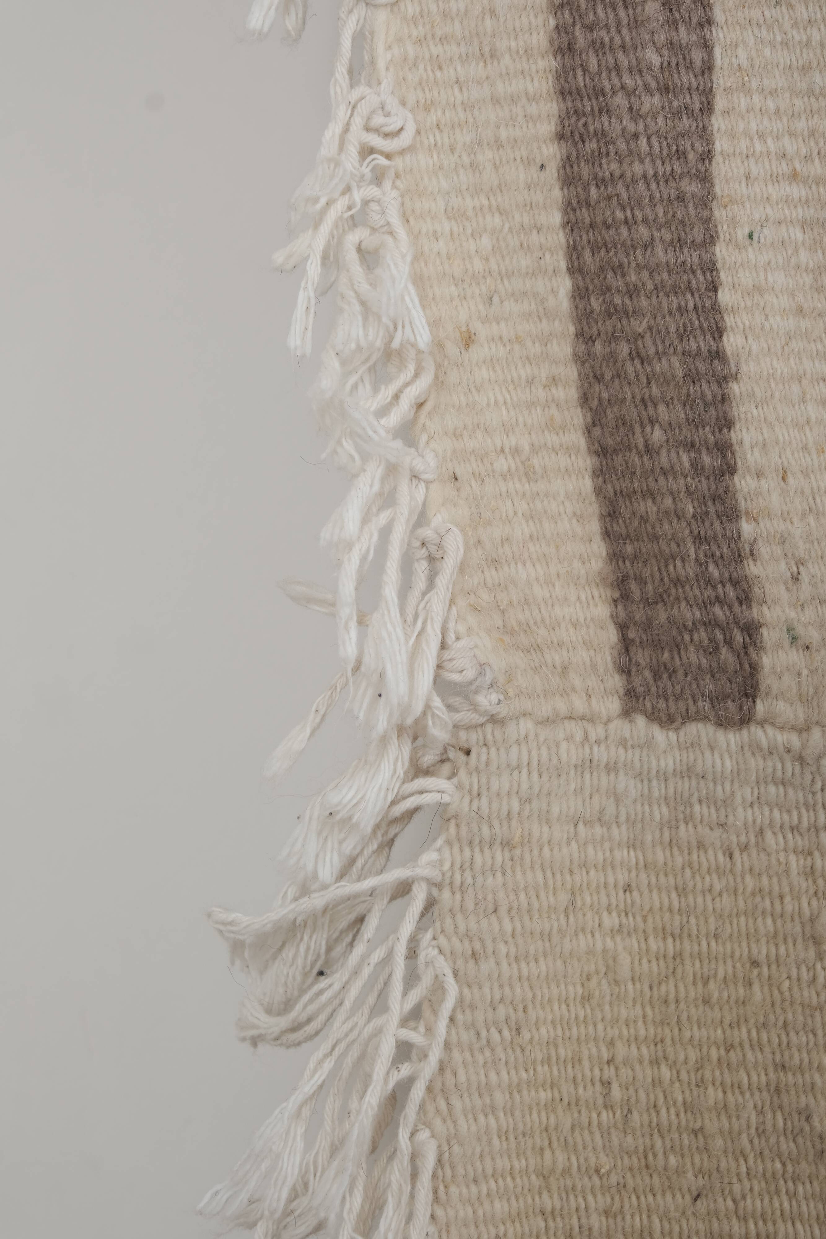 Vintage Anatolian Striped Hemp Kilim Rug