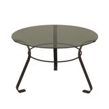 Table basse en verre, design danois, années 1970, production : Danemark