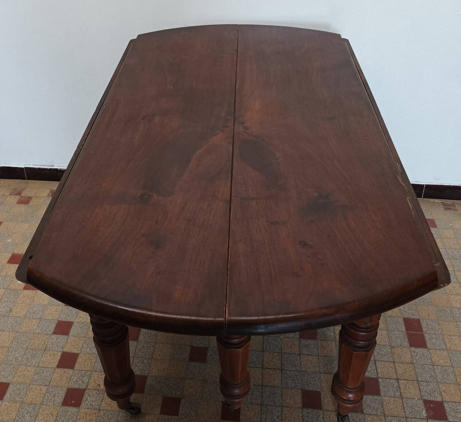 Old Louis Philippe table 6 feet on casters