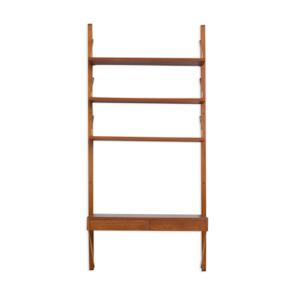 Poul Cadovius teak wall unit with a desk and 3 shelves, Denmark, 1960s