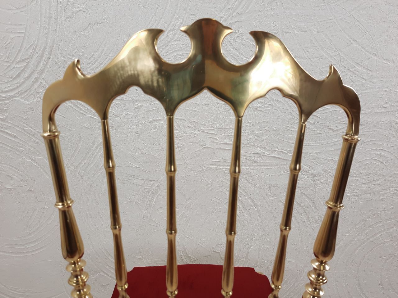 Pair of chiavarine chairs, brass