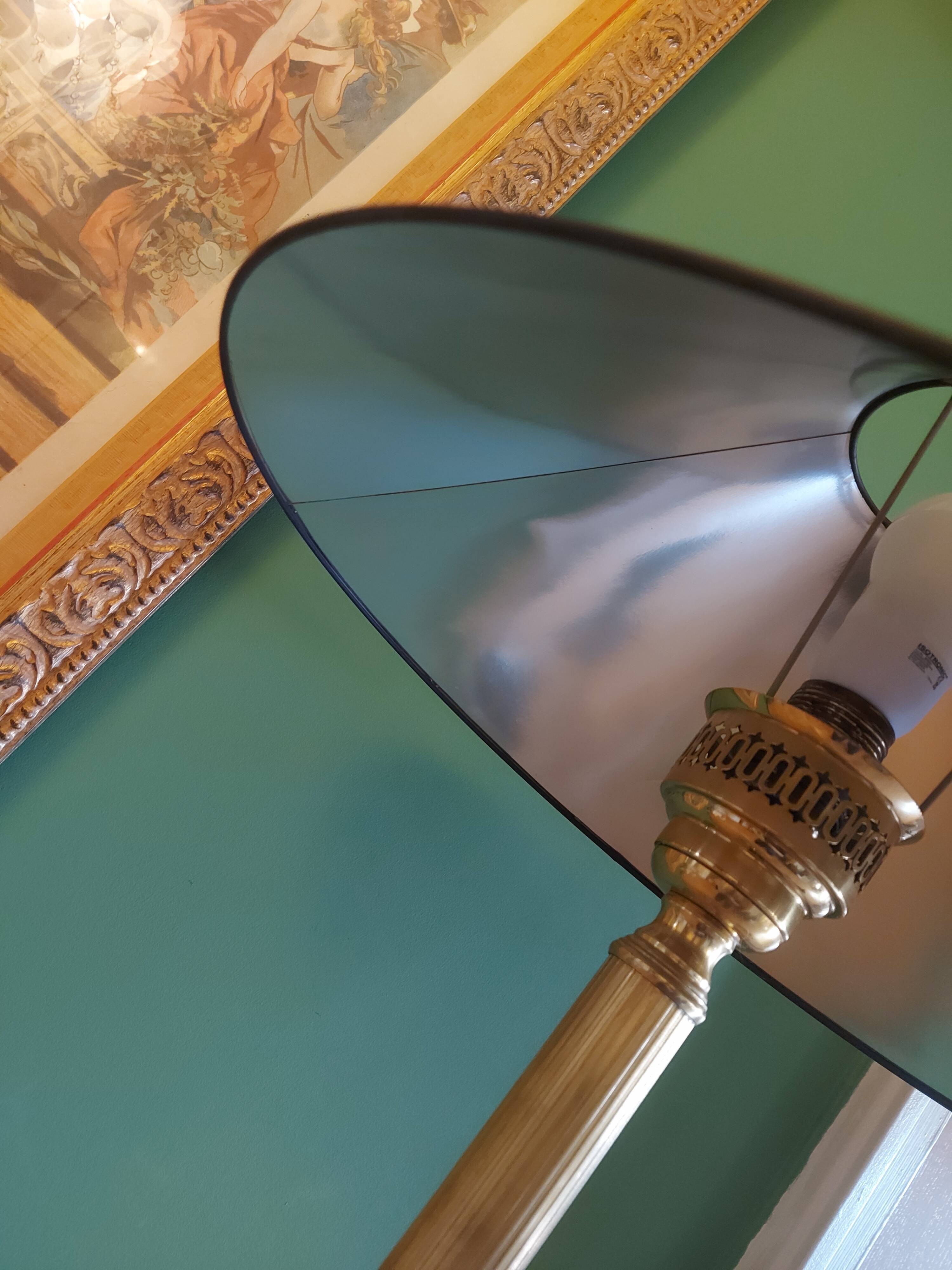 Large golden brass lamp neo classic style