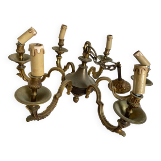 Lustre bronze 6 branches