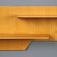 Vintage maple shelf with decoration, Italian design from the 1960s.