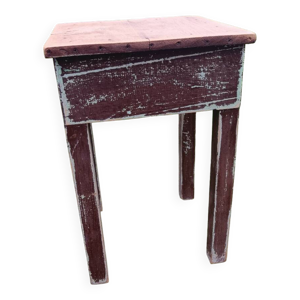 tabouret de ferme patiné