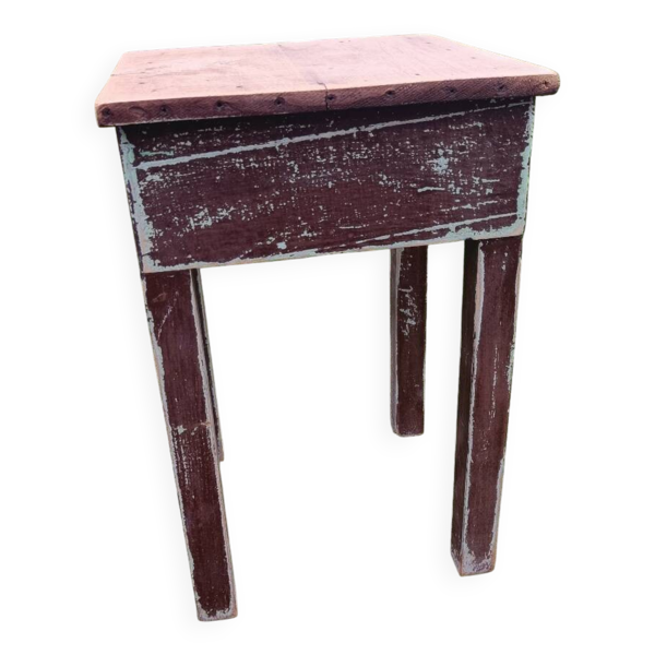 Tabouret de ferme patiné