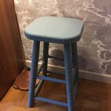 Painted wooden stool