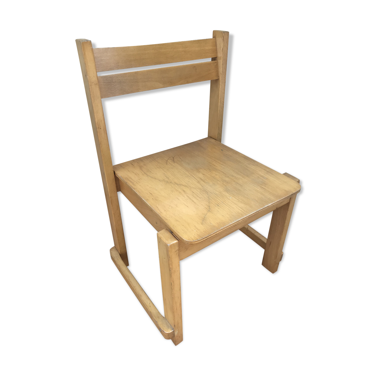Old vintage wood child chair