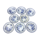 Set of 8 hollow plates Opaque porcelain from Gien decoration Cactus