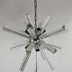Italian starburst Sputnik chandelier – chrome & Murano glass