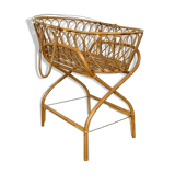 Vintage rattan couffin & its foot
