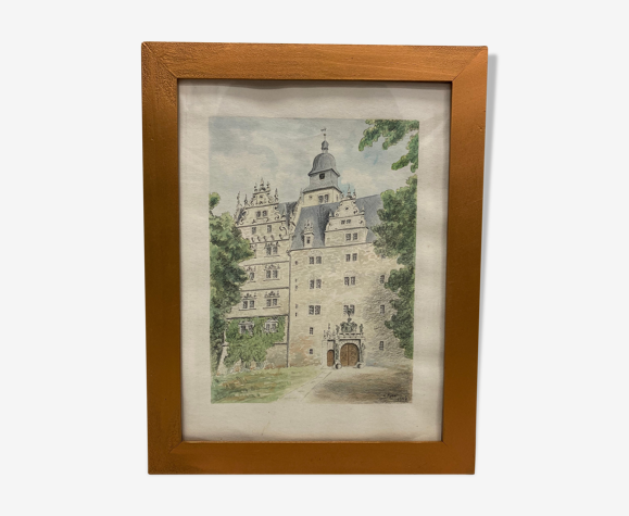 Aquarelle encadrée