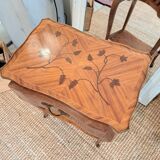 Pair of marquetry tables