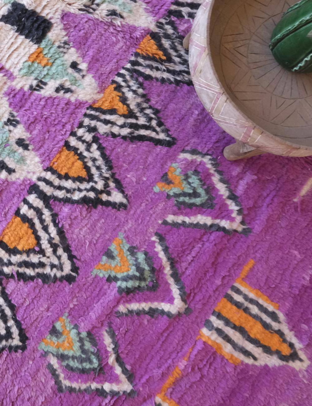 Purple Berber Rug - 303 x 200 cm