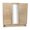 3-door art deco elm veneer cabinet