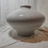 Large Art Deco vase in crackled earthenware