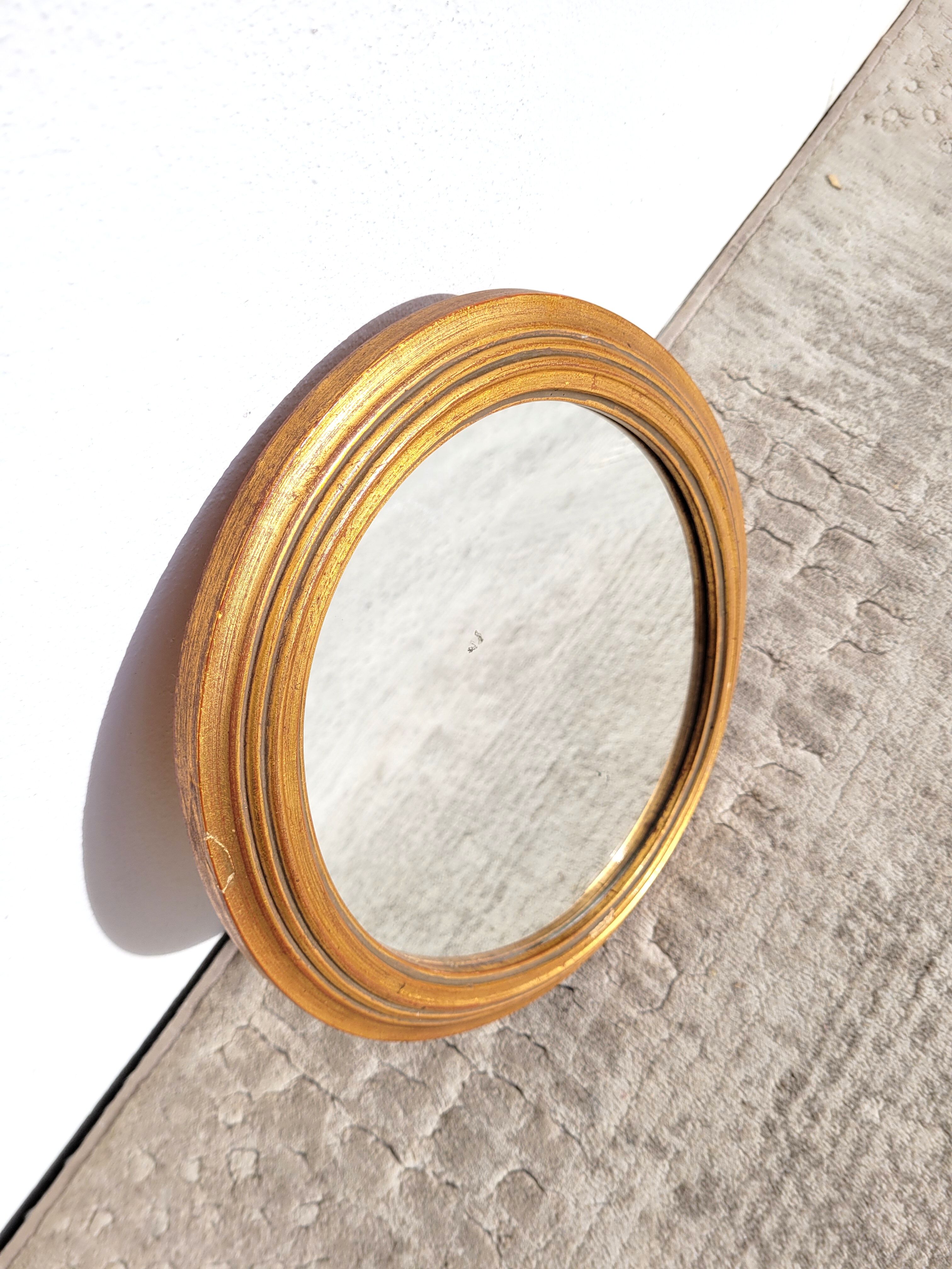 Old oval golden mirror 30x35cm