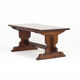 Rustic Oak Vintage Brutalist Dining Table
