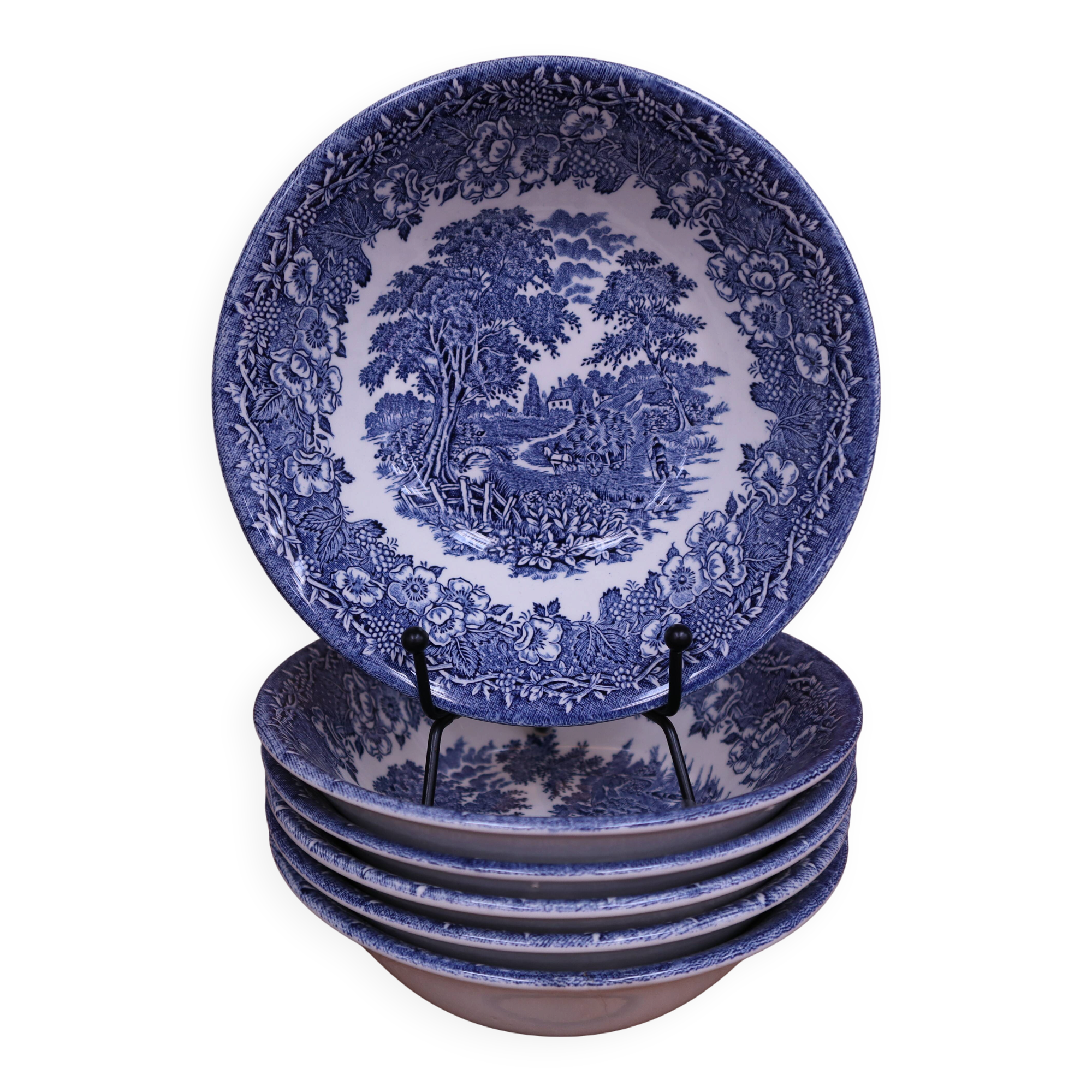6 vintage bowls EIT England - Staffordshire / Wedgwood style