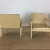 Wooden table and chairs for dolls, child's toy