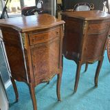 Pair of inlaid bedsides